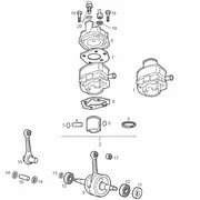 Arbre moteur - Cylindre - Piston