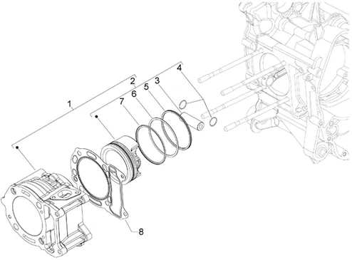 Groupe cylindre-piston-axe