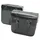 BAG MOPED SPORFABRIC R40 STYLE VINTAGE - FITTING KIT PER COURROIES - EFFECT LEATHER MATTE BLACK (33X32X14CM) (PAIR)