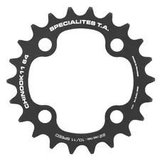 PLATEAU VTT 4BRA D.64 TA CHINOOK 22DTS INTERIEUR DOUBLE NOIR ALU POUR SHIMANO / SRAM / RACE FACE / FSA 10/11V.