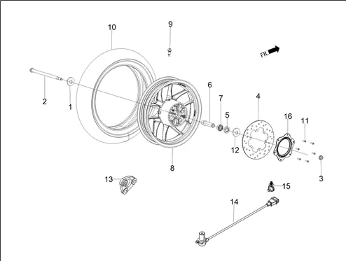 Roue avant