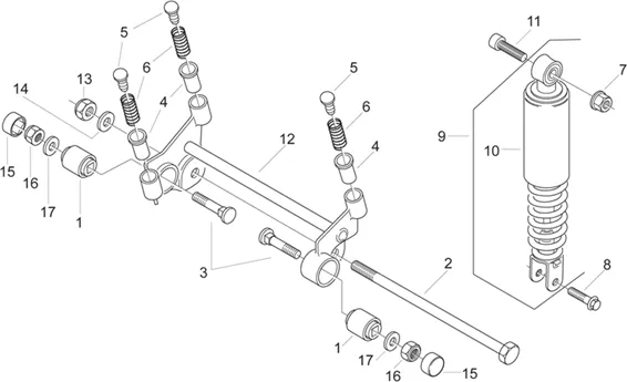 Suspension ar. - Bielle