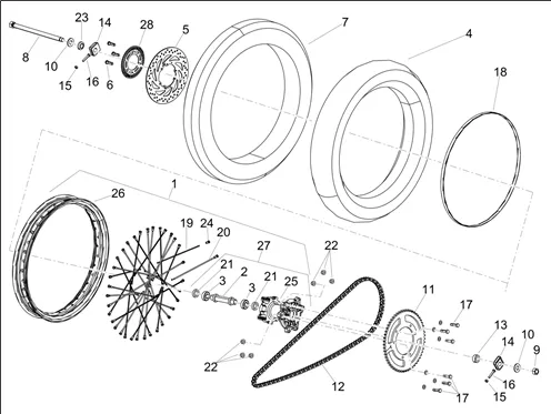 Roue arrière