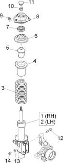 Suspension avant - Amortisseur/s