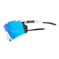 CYCLING GLASSES ADULT GIST NOVA MONTURE BLANCHE VERRE BLUE POLYCARBONATE (PROTECTOR 100% CONTRE UVA, UVB, UVC AND LUMIERE BLEUE) COMPATIBLE CLIP VERRES CORRECTEURS REF 225388