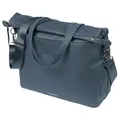 BICYCLE PANNIER SAC ORDINATEUR PORTABLE BASIL MANHATTAN WATERPROOF BLUE MARINE RIGHT/LEFT 12L MOUNTING KIT HOOK ON (12X38X30CM) FERMETURE PLIANT ANTI-PLUIE