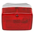 FEU ARRIERE CYCLO REPLAY RC ROUGE/CHROME POUR PEUGEOT 103/MBK 51