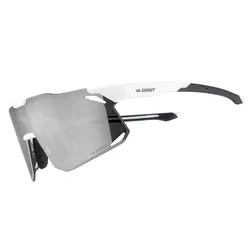 CYCLING GLASSES ADULT GIST ECLIPSE MONTURE WHITE VERRE FUME POLYCARBONATE (PROTECTOR 100% CONTRE UVA, UVB, UVC AND LUMIERE BLEUE) COMPATIBLE CLIP VERRES CORRECTEURS REF 225380