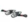 ECLAIRAGE DECO REPLAY GOUTTE D'EAU FENDER TRANSPARENT/CARBONE AMPOULE BLEU (L 62mm / H 23mm / L 18mm) (PAIRE) **