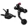 TRANSMISSION BICYCLE PLIANT URBAN LTWOO SHIFTER LEFT 8-SPEED AND REAR DERAILLEUR LTWOO BLACK FOR BICYCLE PLIANT BROMPTON
