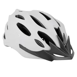 CASQUE VELO ADULTE NEWTON ROUTE/VTT SPORT GRIS CLAIR MAT IN-MOLD FERMETURE BOUCLE FIDLOCK TAILLE 55-58 AVEC VISIERE ET LOCK (VENDU EN BOITE)