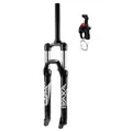 MTB FORK 29 " ZOOM VAXA 28 BLACK ADJUSTABLE/BLOCABLE AU GUIDON DEB. 100 mm PIVOT LISSE 295 mm 1''1/8-28,6 OUTER COMPATIBLE DISC