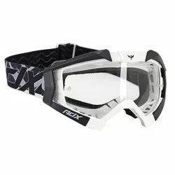 MOTOCROSS GOGGLES ADX MX WHITE/BLACK SCREEN TRANSPARENT ANTI-SCRATCHES (APPROVED EN1938) (+ SUPPLIED WITH SCREEN MIRROR)