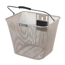 FRONT BASKET STEEL NID ABEILLE BASIL BILBAO BEIGE AMOVIBLE WITH GRIP (22X26X28 CM) -SOLD WITH ADAPTER KLICK FIX