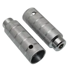 REPOSE PIED BMX ALUMINIUM DIAMETER 38 mm SILVER L110MM FOR AXLE OF 14 mm (PAIR)