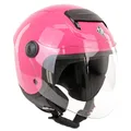 CHILDREN'S HELMET OPEN-FACE TUCANO EL'KID SINGLE VISOR SOLID COLOUR PINK GLOSS SIZE SINGLE YS A YL (49 A 54 cm - INCLUDED 3 INNER OF HELMET) (ECE 22.06)