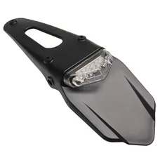 SUPPORT DE PLAQUE IMMATRICULATION AVEC FEU 50 A BOITE/MOTO PREMIUM AVEC FEU TRANSPARENT A LEDS (L 328mm / H 55mm / L 110mm) (HOMOLOGUE CE) -REPLAY