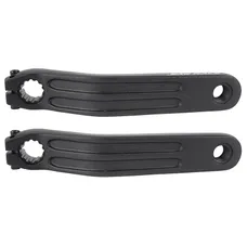 RIGHT CRANK ARM + LEFT MTB FAT BIKE LEADER FOX BRAGA MOTOR M500 170 mm ALUMINIUM BLACK (PAIR)