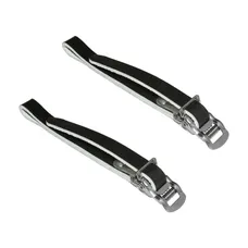 COURROIE CALE PIED BLACK CUIR (PAIR)