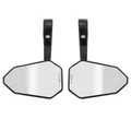 REAR-VIEW MIRROR MOTORCYCLE AVOC MICHIGAN ALUMINIUM BLACK WITH ADAPTER PLASTIC FITTING EXTREMITE HANDLEBAR 22,2 OR 25,4 mm (PAIR) (CE APPROVED)