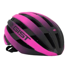 CASQUE VELO ADULTE GIST ROUTE REVOL FUSCHIA/NOIR FEMME ET JUNIOR FULL IN-MOLD TAILLE 52-55 REGLAGE MOLETTE