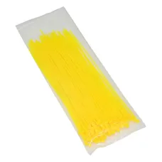 HOSE CLAMP NYLON TYPE RILSAN 2,5X200MM YELLOW FLUORESCENT (SOLD IN PACKS OF 100) -P2R