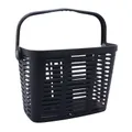 FRONT BASKET PLASTIC BLACK WITH ANSE MOUNTING KIT 60 mm SYSTEM CLIPS (AVECADAPTATEUR 22/26/32) - WEIGHT MAX 5 kg