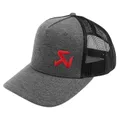 CAP AKRAPOVIC TYPE CAMIONNEUR GREY DARK/MAILLE BLACK (LOGO RED)