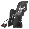 PORTE BEBE/SIEGE ENFANT ARRIERE POLISPORT A FIXER SUR CADRE JOY NOIR COUSSIN GRIS (9 A 22Kgs) COMPATIBLE 29" HOMOLOGUE EN 14344