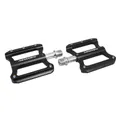 PEDAL MTB PLATEFORME DOWNHILL/BMX NEWTON BLACK TO BEARINGS ALUMINIUM CNC THREAD 9/16 WITH PICOTS SILVER (PAIR) 101X81MM