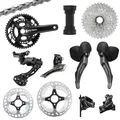 GROUPE GRAVEL SHIMANO GRX820 DISC BLACK 12-SPEED 172.5 IN 48-31 CUP PRESSFIT CASSETTE 11-36 (WORKSHOP FITTING)