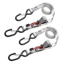 SANGLE A BOUCLE AUTOBLOQUANTE MASTERLOCK LARGEUR 25mm LONGUEUR 1,80M GRIS CAPACITE D'ARRIMAGE 250kg (VENDU A LA PAIRE) -CERTIFICATION TUV