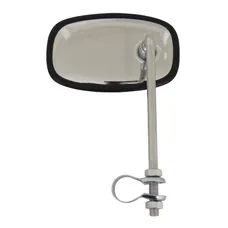 REAR-VIEW MIRROR UNIVERSAL MOPED REPLAY VINTAGE RECTANGLE STEEL CHROME REVERSIBLE (H111MM, L66MM, DIAMETER CLAMP 22 mm)