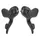 LEVIER/MANETTE ROUTE PATIN MICROSHIFT 9V. DOUBLE ALU NOIR COMPATIBLE SHIMANO (PAIRE SACHET POUR ATELIER)