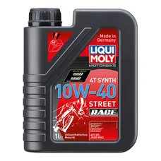 HUILE MOTEUR 4 TEMPS LIQUI MOLY MOTO STREET RACE 4T 10W40 (1 L) 100% SYNTHESE (HUILE MOTEUR OFFICIELLE MOTO 2 ET MOTO 3)