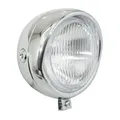 PHARE/PROJECTEUR CYCLO ADAPTABLE PEUGEOT/MBK ROND DIAM 135mm CHROME AVEC CASQUETTE CHROMEE (BA20d) -SELECTION P2R