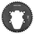 ROAD CHAINRING 4-BOLT DIA. 110 FOR SHIMANO ULTEGRA R8100 MICHE 50T OUTER BLACK 12-SPEED ALUMINIUM, CARBON 3K (WEIGHT 127 g) -X2 RD R81- FOR SENSOR OF PUISSANCE