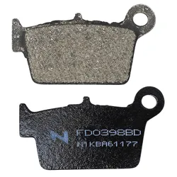 PLAQUETTE DE FREIN NEWFREN POUR BETA 50 RR 2005> AR, 125 URBAN 2008> AR, 50 MOTARD ALU AM6 AR (L 66mm - H 37mm - P 7.6mm) (FD0398BD) (DIRT ORGANIQUE)