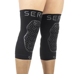 KNEE PROTECTORS MTB SERYT VENTED FLOW ALPS ANTIBACTERIEN, ANTIDERAPANTE, WITHOUT COUTURE, OUVERTURE DERRIERE GENOU BLACK L/XL (SOLD AS A PAIR) 220 g -CE IN 1621.1 LEVEL 1- PEDALAGE FLUIDE