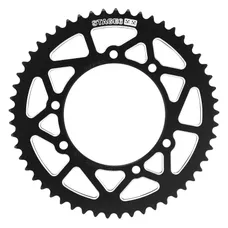 ADAPTABLE 50CC GEARED MOTORCYCLE REAR SPROCKET APRILIA 50 RX 2006>2017/DERBI 50 SENDA X RACE 2004>2011/RIEJU 50 MRT 2009> 420 53 DTS ALUMINIUM CNC BLACK (DIAMETER 105/124/8.5) -STAGE 6
