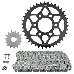 KIT CHAINE ADAPTABLE ROYAL ENFIELD 410 HIMALAYAN 2016>2024 525 15x38 (DEMULTIPLICATION ORIGINE) -AFAM