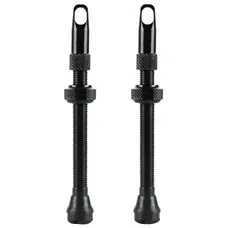 TUBELESS VALVE PRESTA VELOX ALUMINIUM BLACK 60 mm VALVE CORE REMOVABLE (SOLD AS A PAIR CARDED) COMPATIBLE BOSCH