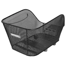 REAR BASKET STEEL NID ABEILLE BASIL ICON MEDIUM BLACK MOUNTING KIT WSL ON COTE CARRIER IDEAL FOR E-BIKE/E-BIKE (L38 X L23 X H21 CM) -MOUNTING KIT PER SCREW ADJUSTABLE ON BASE OF THE BASKET
