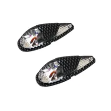 ECLAIRAGE DECO REPLAY GOUTTE D'EAU FENDER TRANSPARENT/CARBONE AMPOULE ORANGE (L 62mm / H 23mm / L 18mm) (PAIRE) **