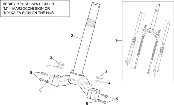 Fourche - Base avec tube