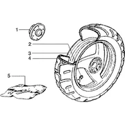 Roue ar. (version frein à tambour ar.)
