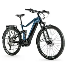 ELECTRIC BICYCLE/E-BIKE TREKKING BIKE 29 LEADER FOX AXEN ALL SUSPENSION MEN'S BLUE MATTE 10-SPEED MID-DRIVE MOTOR PANASONIC GX ULTIMATE 36-SPEED 90NM BATTERY 20AH (FRAME 19,5" - H50CM - L - ADULT OF 178 cm TO 185 cm)
