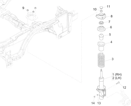 Suspension avant - Amortisseur/s