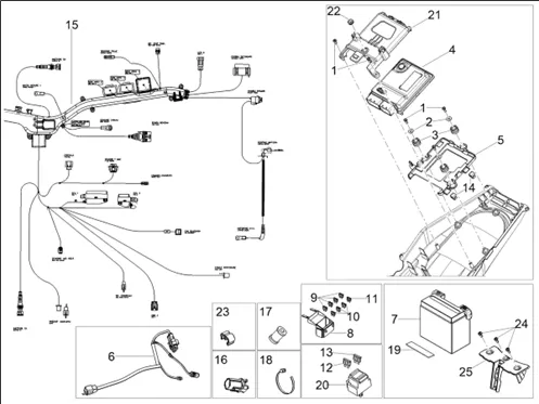 Circuit electrique arrière