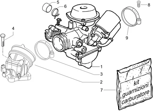 Carburateur complet   raccord d admission